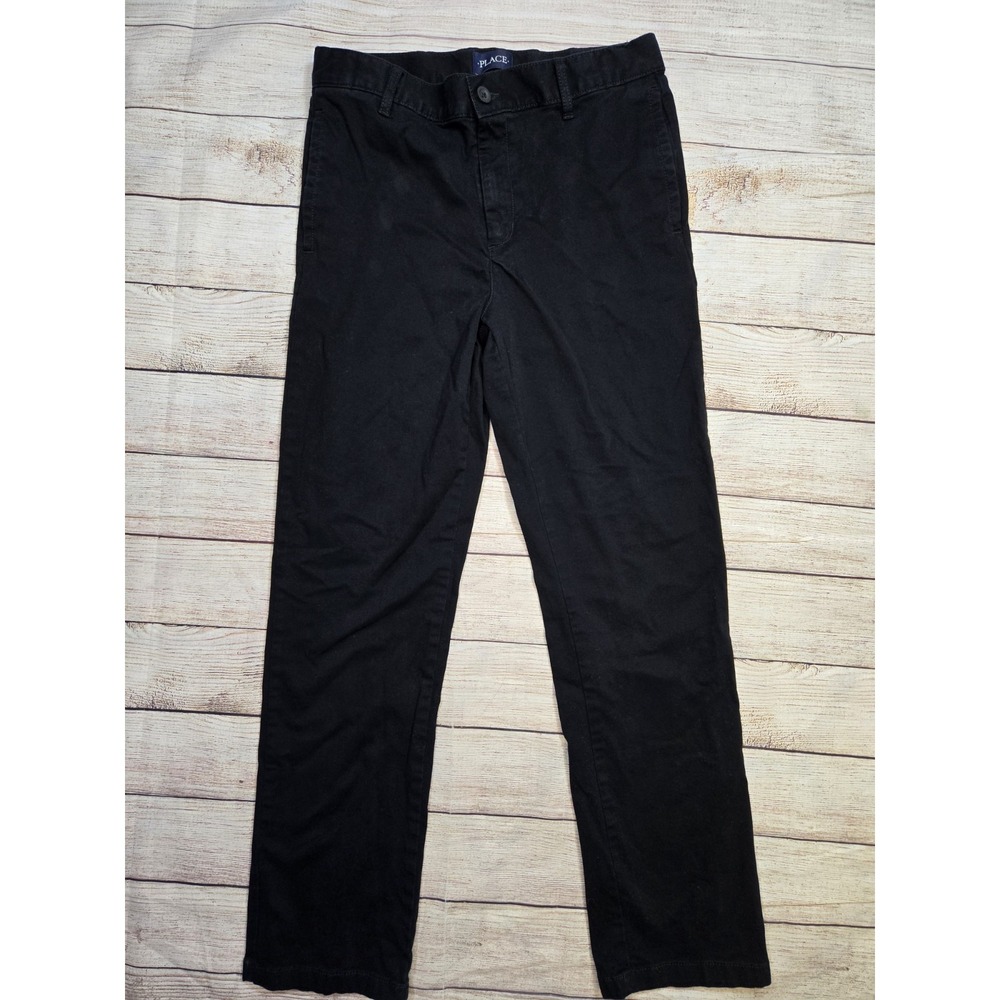 Children's Place Boy's Black Chino Pants Size 14  Uniform Casual‎ Adjustable